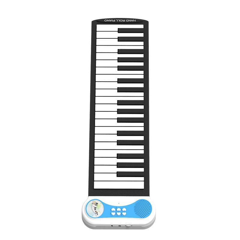 37 Key Silicone Hand Roll Piano Toy, Portable Electronic Keyboard, Musical Instrument for Beginners & Professionals, Stocking Fillers Gift