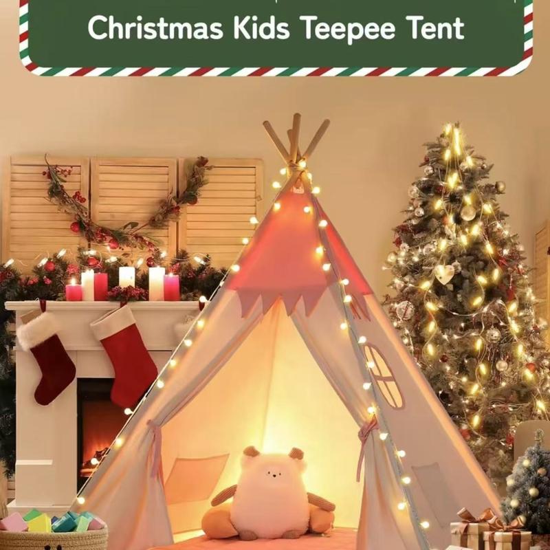 besrey tent,kids tent,indoor play LED light tent,100% cotton,indoor decoration,christmas gift Foldable Colorful