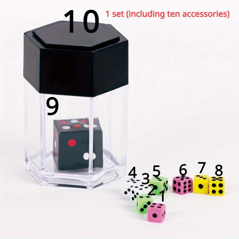 Magic Trick Exploding Dice Set - Large to Mini Dice Transformation, Magician Props Kit with Replaceable Ring Holder, Magic Show Equipment for Adults and Teens (14+)