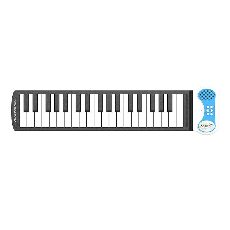 37 Key Silicone Hand Roll Piano Toy, Portable Electronic Keyboard, Musical Instrument for Beginners & Professionals, Stocking Fillers Gift