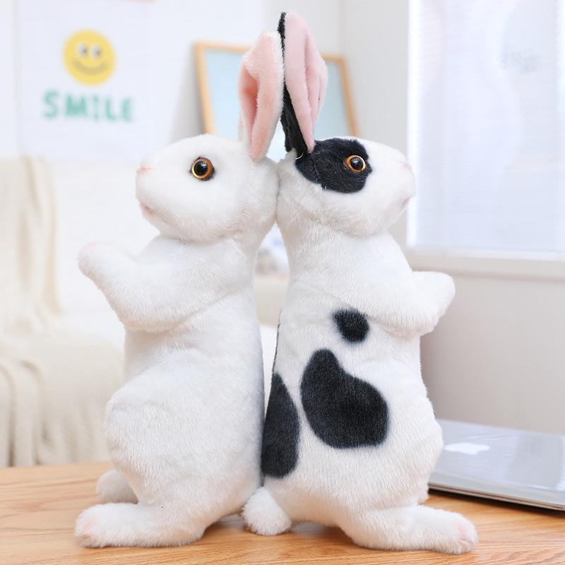 16cm 6.29in Rabbit Plush Toys, 1 Count Simulation Rabbit Toys Cute Rabbit Plushies Cartoon Rabbit Pillow for Bedroom Easter ChristmasThanksgiving Gift