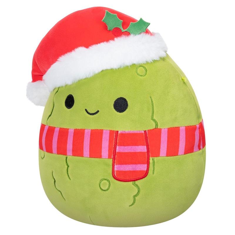 Squishmallows Salim the Christmas Pickle, 10-Inch Select Series, Ultrasoft Stuffed, The Most Collectible Plush, Perfect Holiday Gifts