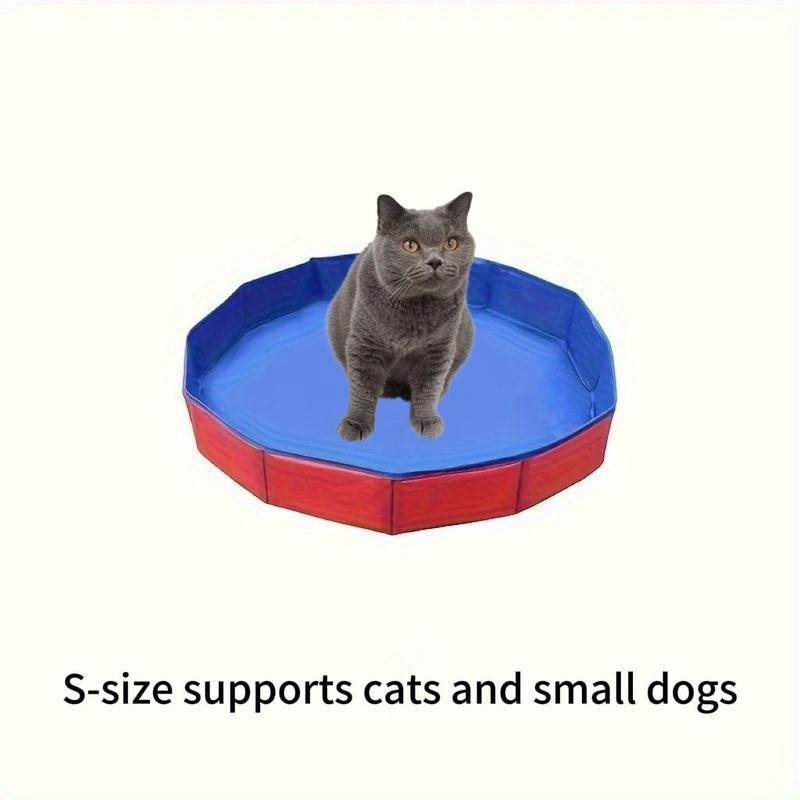 Foldable Pet Bathing Pool, Foldable Playing Bath Pool for Pets, Leakproof Bathing Tub for Indoor & Outdoor Backyard, Dog Toys, Water Toys