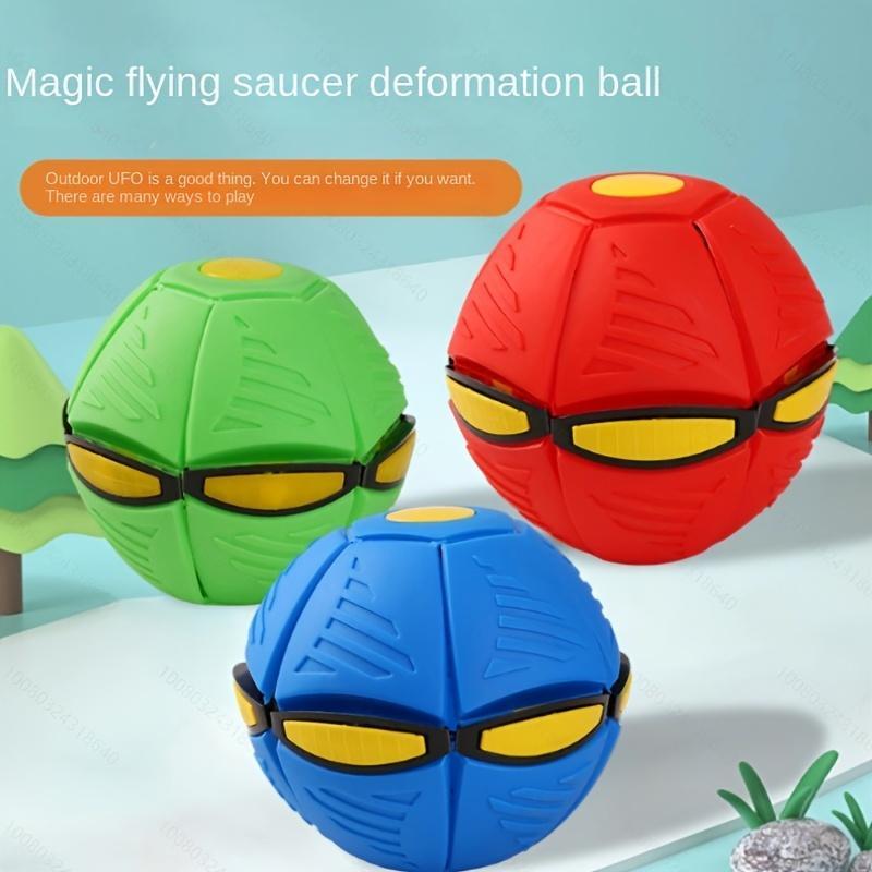 Elastic Stepping Ball, 1 Count Deformed Flying Saucer Ball, Outdoor Toy Bouncing Ball, Ball Sports Equipment for Outdoor Playing