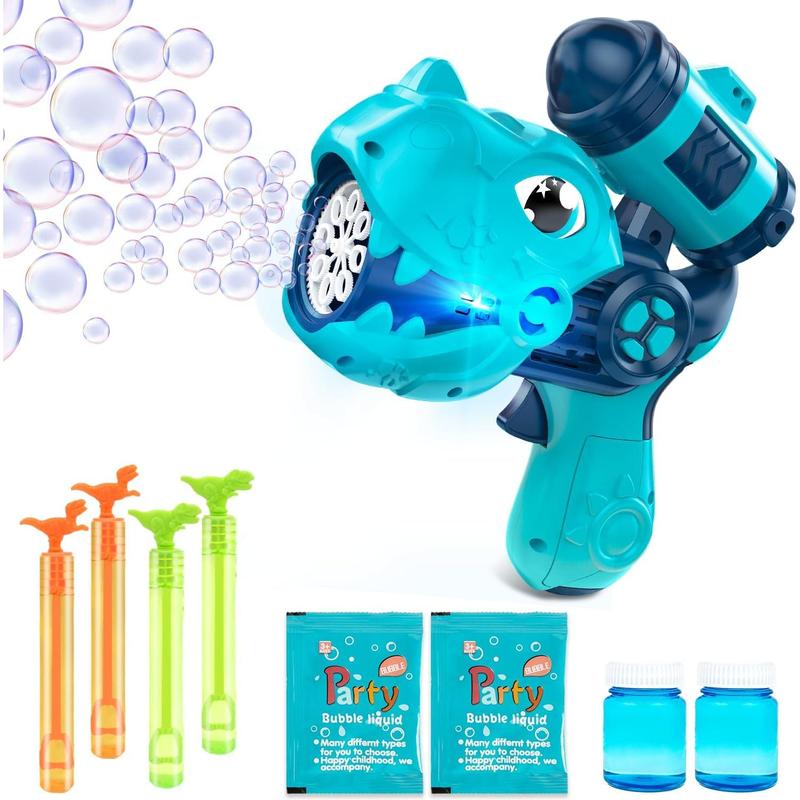 Halloween Dinosaur Bubbles Pack-Bubble Gun Blaster with 4 Mini Pocket Bubble Wands for Kids,Outdoor Bubble Maker Blower for Toddlers, Birthday Toy Gifts for 2 3 4 5 6 Years Old Boys Girls