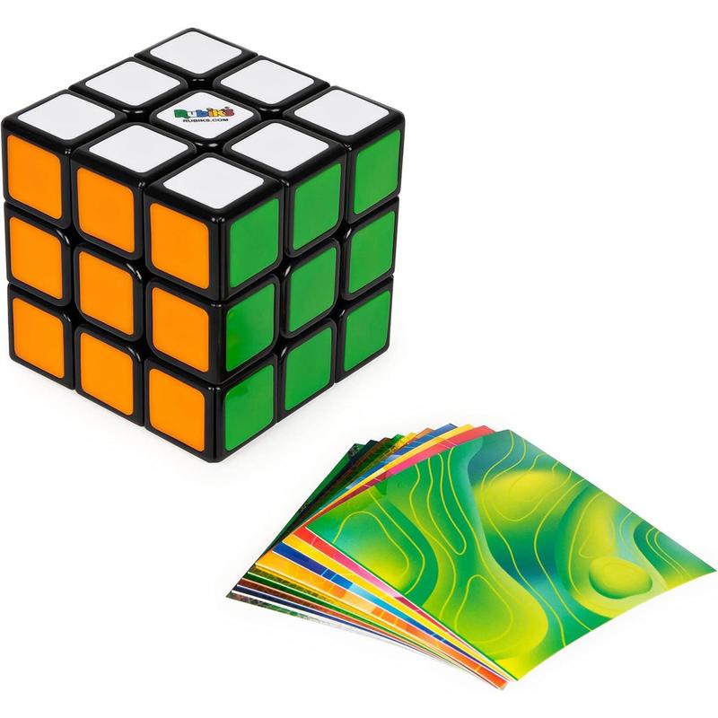 Rubik’s Crystal, New Transparent 3x3 Cube Classic Color-Matching Problem-Solving Brain Teaser Puzzle Game Toy for Kids and Adults Aged 8+