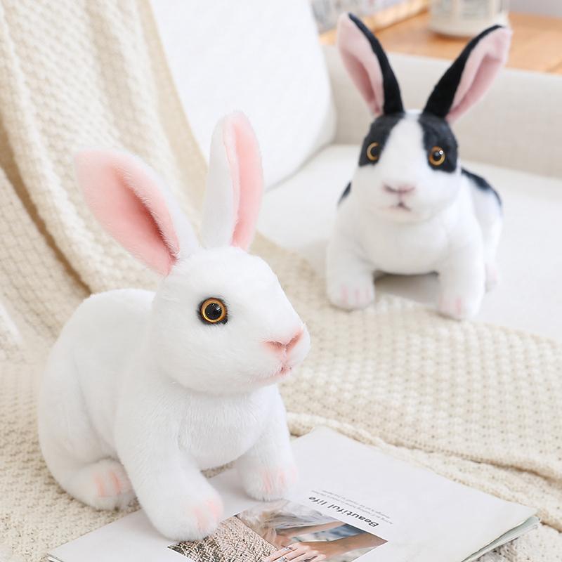 16cm 6.29in Rabbit Plush Toys, 1 Count Simulation Rabbit Toys Cute Rabbit Plushies Cartoon Rabbit Pillow for Bedroom Easter ChristmasThanksgiving Gift