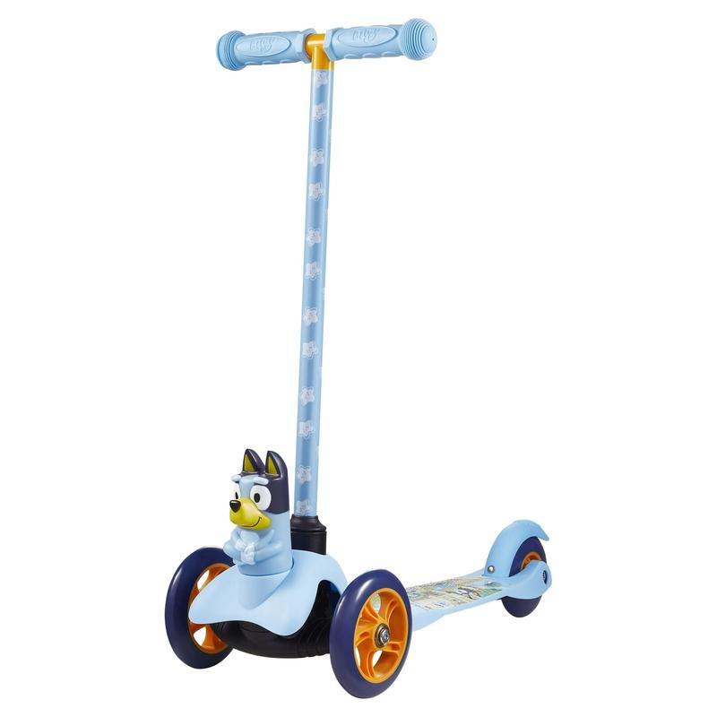 Free Ship - Bluey Ride-N-Glide Buddies 3D Toddler Scooter - 3-Wheel Scooter for Kids Ages 3+