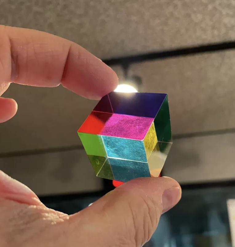 MINI CMY Cube - Cyan, Magenta & Yellow Color Mixing Cube – Interactive Sensory & Educational Sculpture