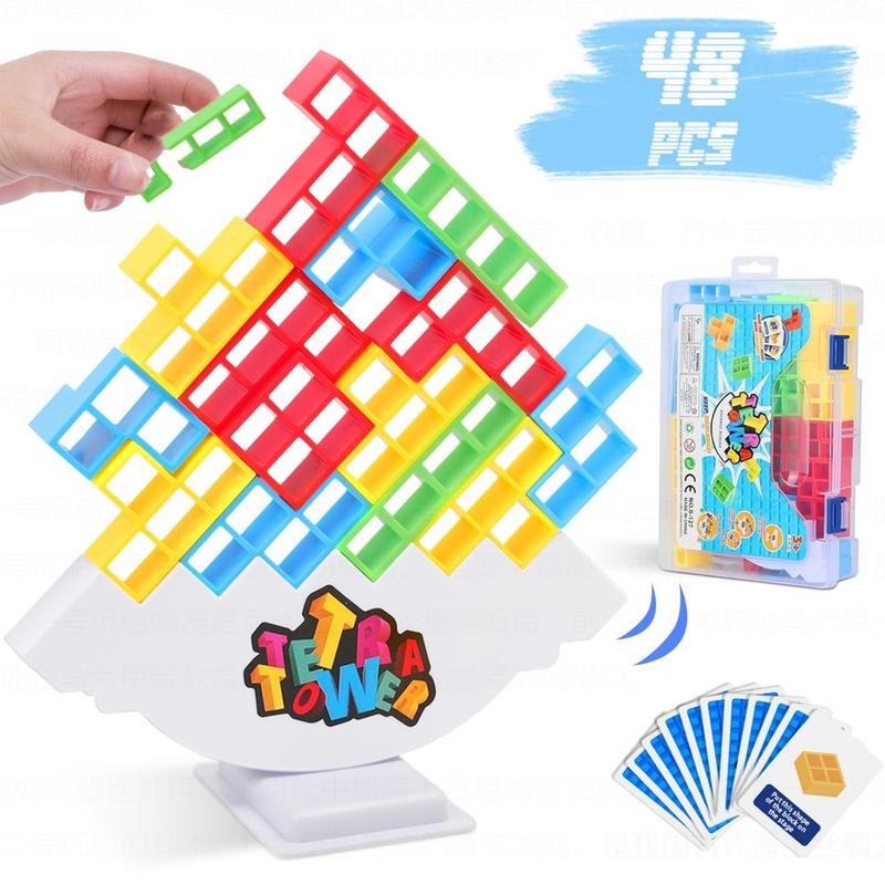 Tower Balance StackingGame,Board Game for 2+ Players friendsgathering Family Games, Parties, Travel Kids& Adults Tovs, Tetra Tower Game forAdult,Puzzle game,punishinggames,Cultivating tacit understanding andcoordination