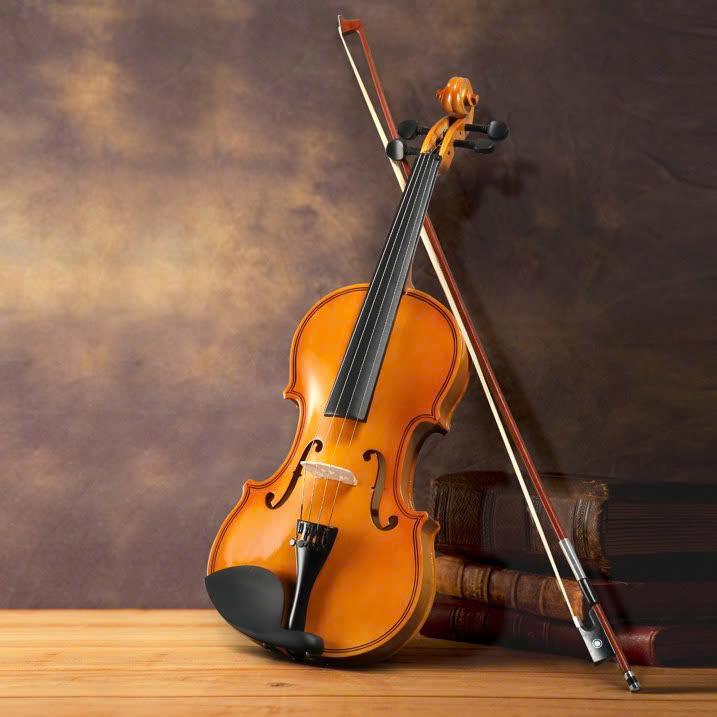 Full Size 4 4 Violin Set for Beginners & Students - Complete with Hard Case, Bow, Shoulder Rest, Rosin, Extra Strings & Mute