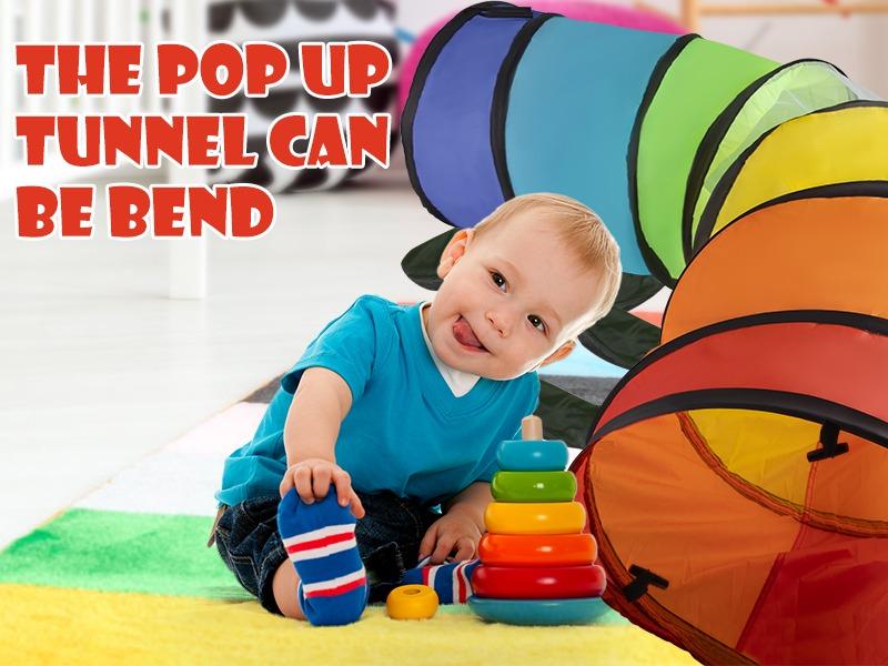 Kids Play Tunnel Toy for Toddlers & Pets - Multicolor Pop-Up Crawl Tunnel for Indoor & Outdoor Fun - Backyard Playset Gifts for Boys & Girls