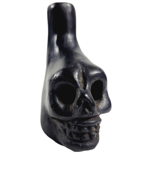 Mini Aztec Clay War Whistle, Skull Aztec Whistle