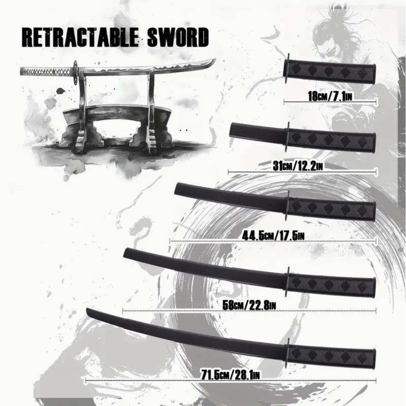 Retractable Katana - Anime Inspired Prop - Model Shusui - Samurai Sword - Demon Slayer - One Piece - Cosplay