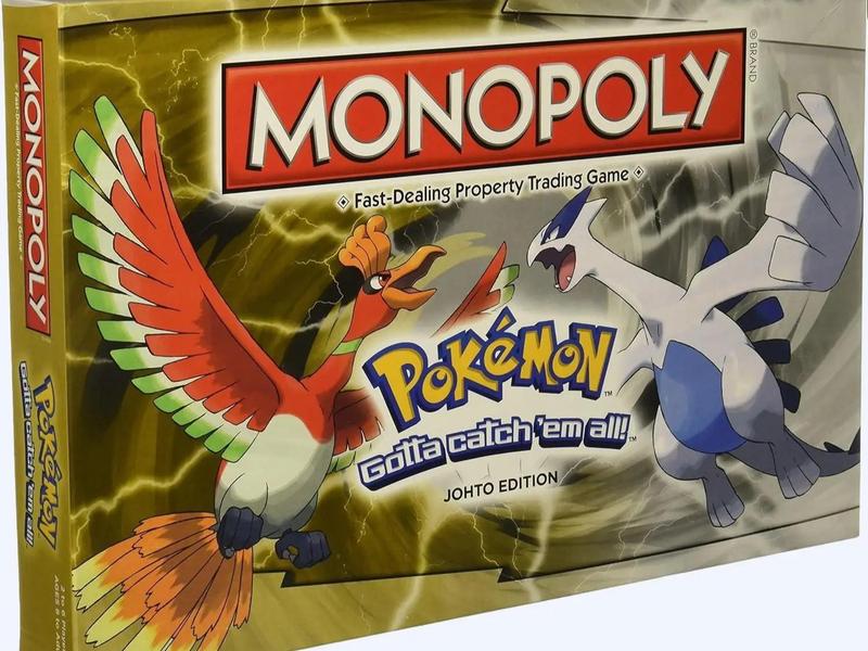 Monopoly Game: Pokémon Johto Edition - For Friends and Family! Strategy Game for Kids & Adults, Ages 8+, 2-5 Players, 30-60 Minute Playtime