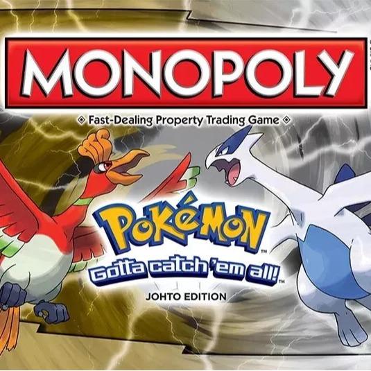 Monopoly Game: Pokémon Johto Edition - For Friends and Family! Strategy Game for Kids & Adults, Ages 8+, 2-5 Players, 30-60 Minute Playtime