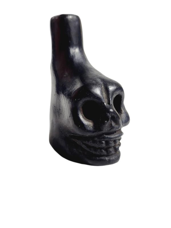 Mini Aztec Clay War Whistle, Skull Aztec Whistle