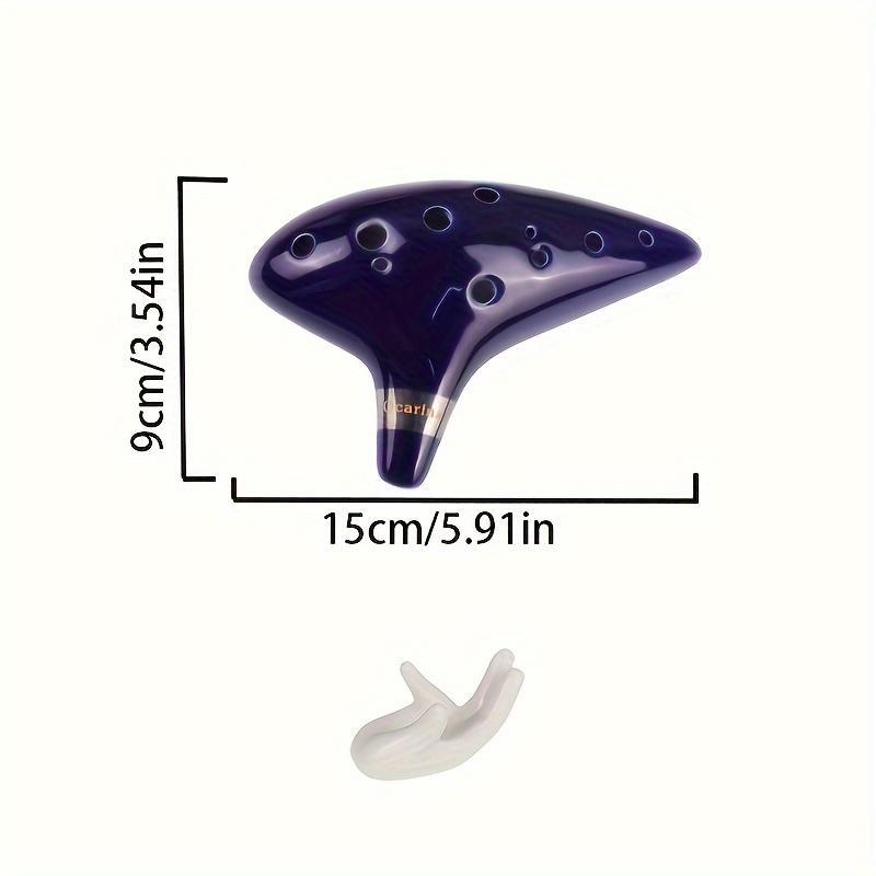 12 Hole C Key Ocarina, Ceramic Ocarina with Accessories, Musical Instrument for Beginners, Wind Instrument for Home & School, Christmas Gift