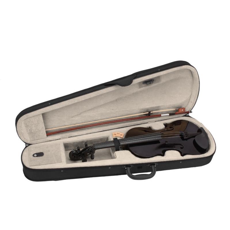 New 4 4 Black Acoustic Violin with Case, Bow, and Rosin for Adult Learners