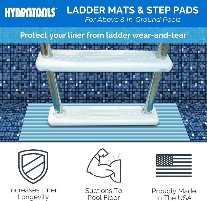 HYDROTOOLS Protecitve Pool Ladder Mat For Above Ground Pools Stairs, Steps, & Ladders | 9 X 24 INCH | Safety & Stability Swimming Pool Accessories |  | Premium Durable Material