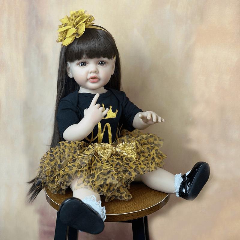 reborn babydoll,55cm Lifelike Full Body Soft Silicone Reborn Doll, 22in Princess Art Doll, Birthday Gifts Christmas, Halloween Gift