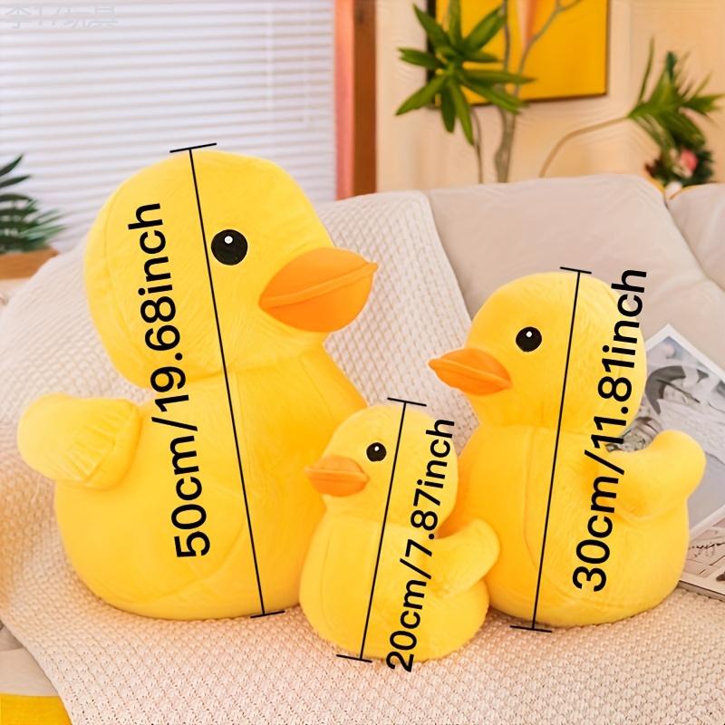 Jumbo Yellow Duck Plush Pillow  Soft Cartoon Cotton Stuffed Animal Toy, Cute Duckling Cushion for Bedroom Living Room Sofa Decor, Charming Festival Gift for Girlfriend, Age 3+