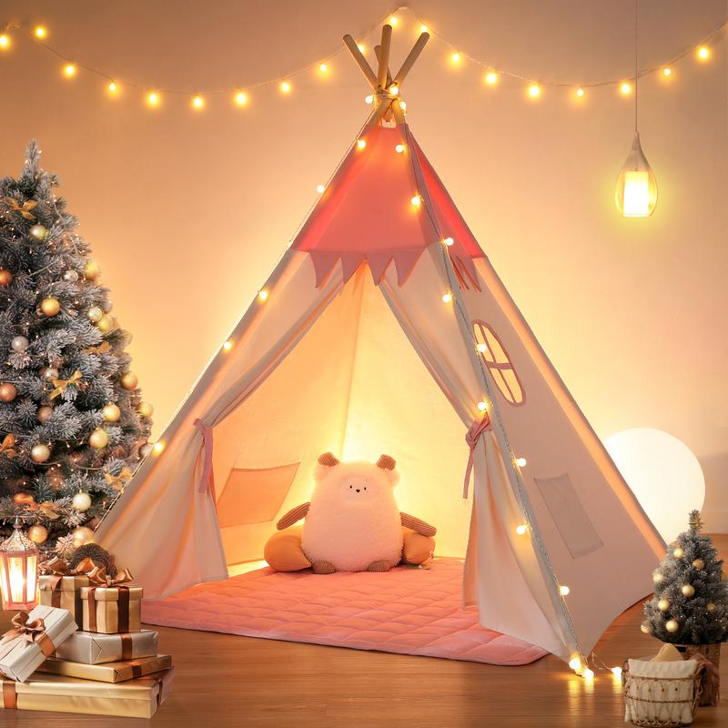 besrey tent,kids tent,indoor play LED light tent,100% cotton,indoor decoration,christmas gift Foldable Colorful