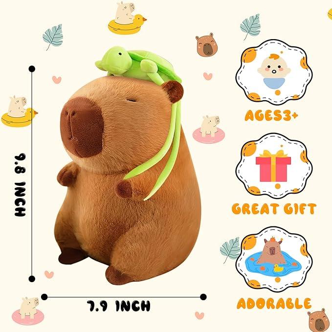 Cute Capybara Plush  Capybara Stuffed Animal Soft Capybara Plushies Toy Capybara Doll Pillow Birthday for Kids With Bag