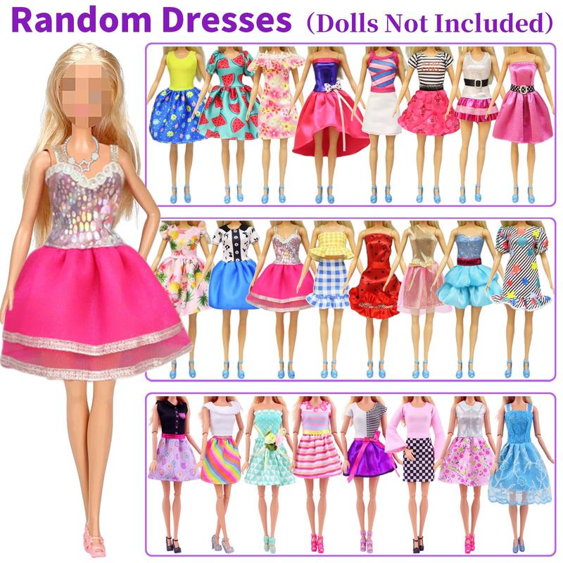 83 Pcs Dolls & Accessories with Doll Closet Wardrobe for 11.5 Inch Doll Dress Up Set Including Wardrobe Shoes Wallet Dress Hangers Brush Necklace Pet and Other Accessories (No Doll)