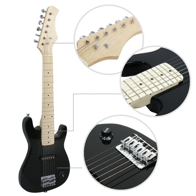 ZENY 30-Inch Kids Electric Guitar 3 4 Size Beginner’s Guitar W Amp & Accessories Pack, Right-Handed Black