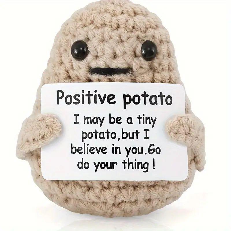 2 Pcs Adorable Positive Pickle potato for Comfort & Stress Relief - Ideal for Home, Office & Travel, Emotional Support Plush ，