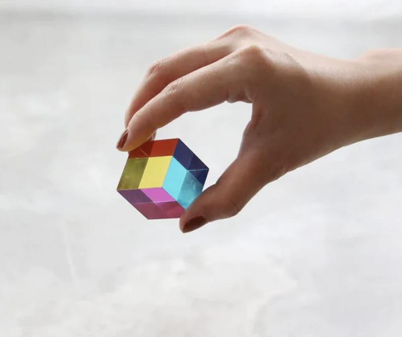 MINI CMY Cube - Cyan, Magenta & Yellow Color Mixing Cube – Interactive Sensory & Educational Sculpture