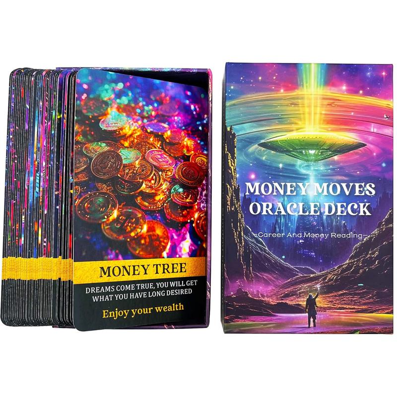 Money Moves Oracle: Career and Money Readings, 54 Oracle Cards with Keywords and messages, divination tool for oracle reading, psychic reading, fortune, spiritual, tarot card deck