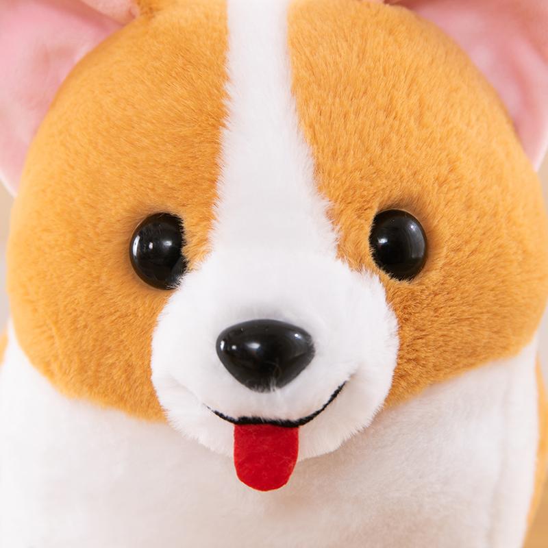 9.84-inch cute simulation corgi doll stuffed animal plush toy cartoon decoration birthday gift & holiday gift