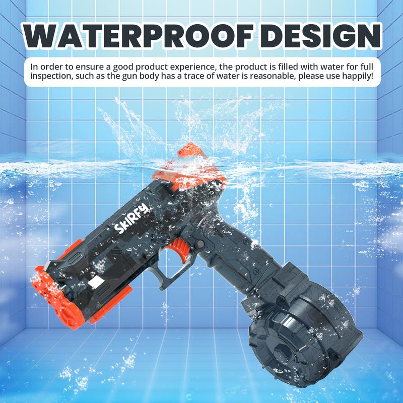 Electric Water Toy for Family, Strongest Automatic Up to 32ft,High Powered IP67 Waterproof Water Toy watergun