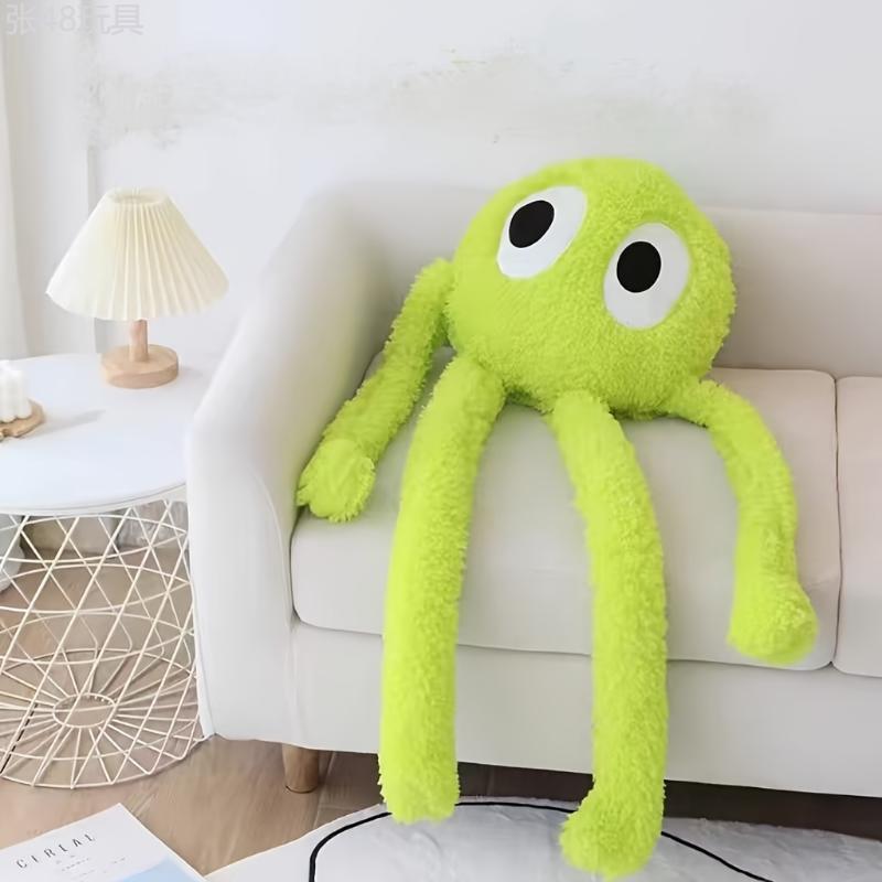 35.4-inch cute long-legged octopus doll pillow, stuffed animal comfort doll, plush toy cartoon decoration, birthday gift & holiday gift