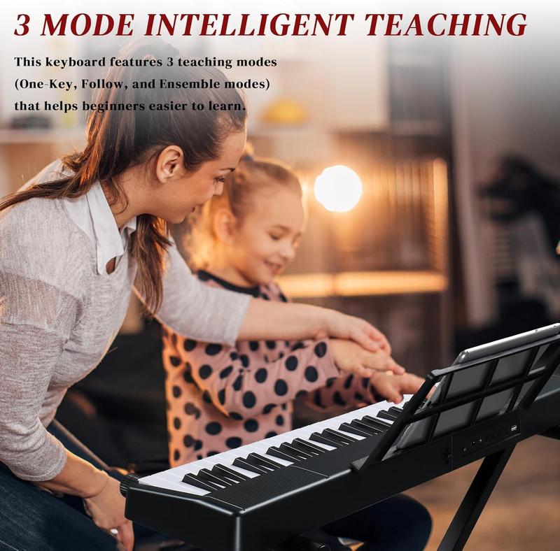 Ktaxon 61 Key Folding Keyboard Piano, Foldable Electronic Keyboard Piano Portable Electric Piano with 200 Rhythms, 200 Tones and 80 Demos for Beginners