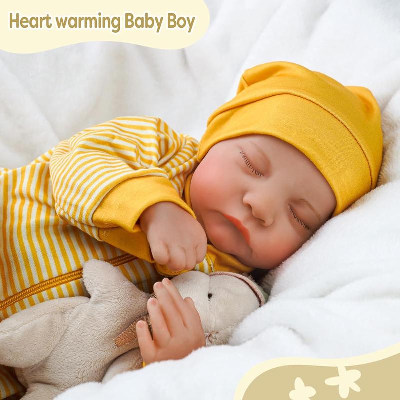 BABESIDE Lifelike Reborn Baby Dolls - 20-Inch Realistic Newborn Baby Dolls Full Vinyl Body Anatomically Correct Real Life Baby Dolls Sleeping Poseable Baby with Gift Box for Kids Age 3+