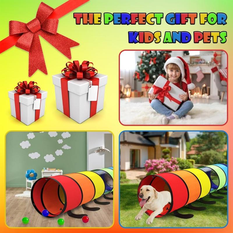 Kids Play Tunnel Toy for Toddlers & Pets - Multicolor Pop-Up Crawl Tunnel for Indoor & Outdoor Fun - Backyard Playset Gifts for Boys & Girls