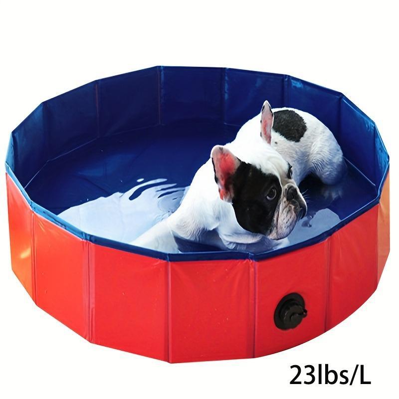 Foldable Pet Bathing Pool, Foldable Playing Bath Pool for Pets, Leakproof Bathing Tub for Indoor & Outdoor Backyard, Dog Toys, Water Toys