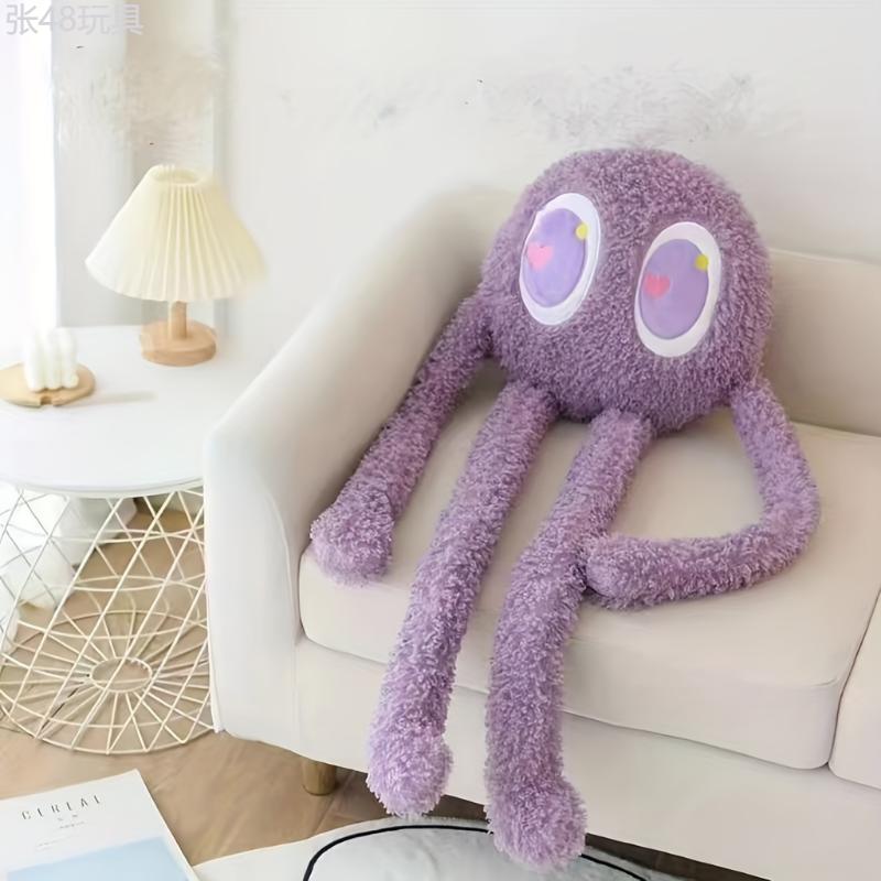 35.4-inch cute long-legged octopus doll pillow, stuffed animal comfort doll, plush toy cartoon decoration, birthday gift & holiday gift