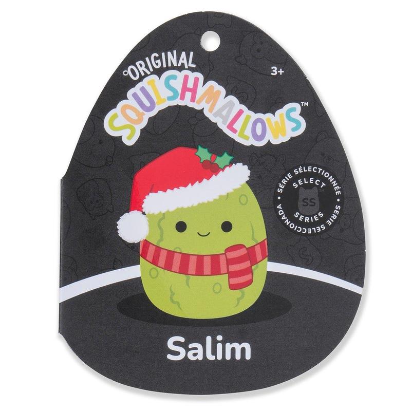 Squishmallows Salim the Christmas Pickle, 10-Inch Select Series, Ultrasoft Stuffed, The Most Collectible Plush, Perfect Holiday Gifts