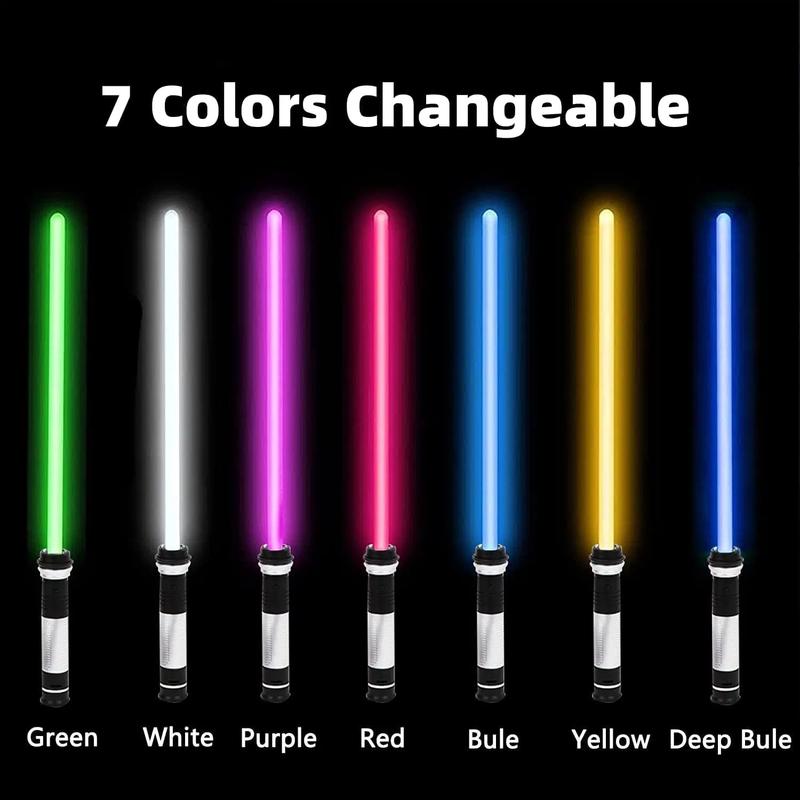 LED Light Up Saber with Sound - Retractable 7 Colors Light Saber Sword for Kids lightsaber tricks