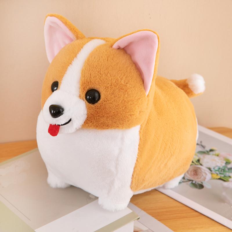 9.84-inch cute simulation corgi doll stuffed animal plush toy cartoon decoration birthday gift & holiday gift