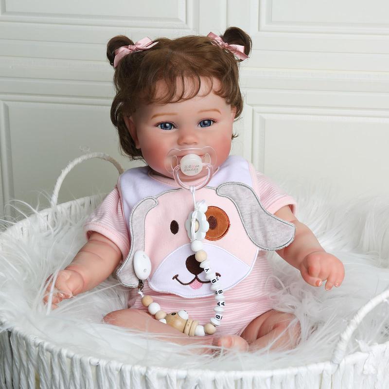 Wooroy Reborn Doll - Birthday Gift, Christmas Gift, Gift Ideas, 20 Inch Realistic Newborn Lifelike Real Baby Dolls That Look Real Soft Vinyl and Cloth Body Doll Gift for Kids Age 3+, girl dolls, Reborn Baby Dolls