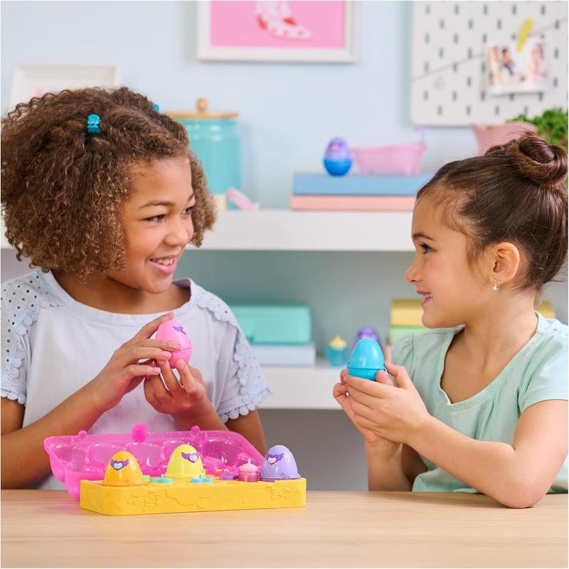 Hatchimals Alive, Pink & Yellow Egg Carton Toy with 6 Mini Figures in Self-Hatching Eggs, 11 Accessories, for Girls & Boys Ages 3+