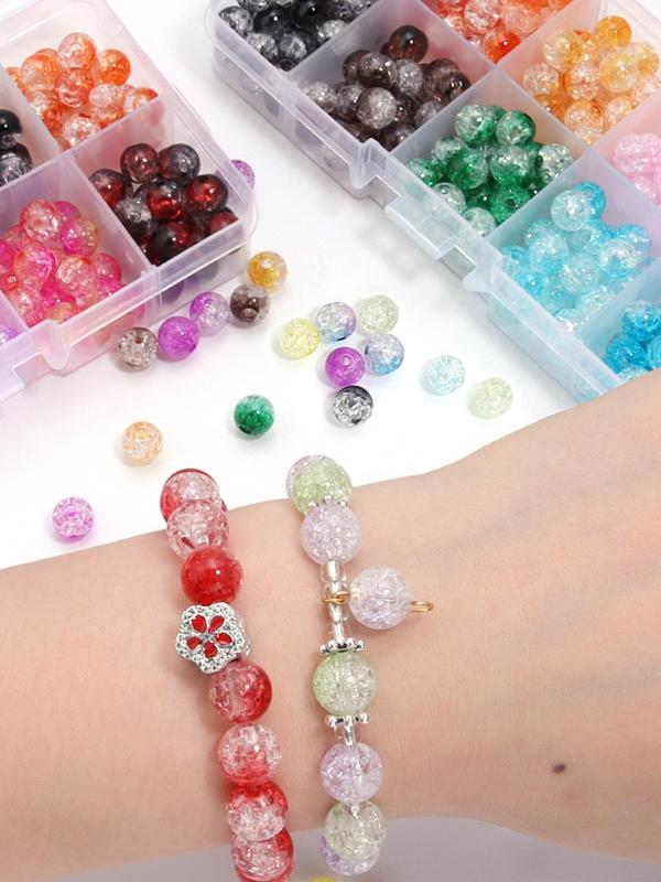 Colorful Acrylic Bead Kit, DIY Jewelry Accessories for Bracelet & Necklace, Boho Style Beaded Jewelry for Women & Girls