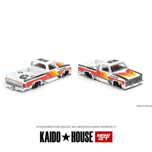 Mini GT x Kaido House 1:64 Chevrolet Silverado KAIDO WORKS V1 Pickup - KHMG082