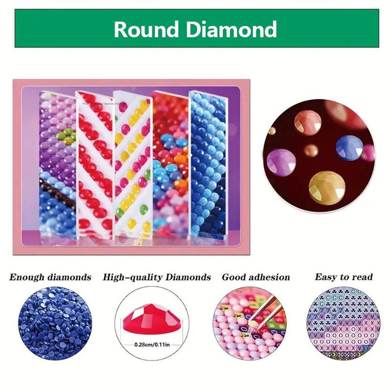 Spider-man & Stitch Pattern DIY Diamond Arts Colorful Painting Kit, 5D Round Diamond Arts Colorful Painting for Home Bedroom Wall Decor