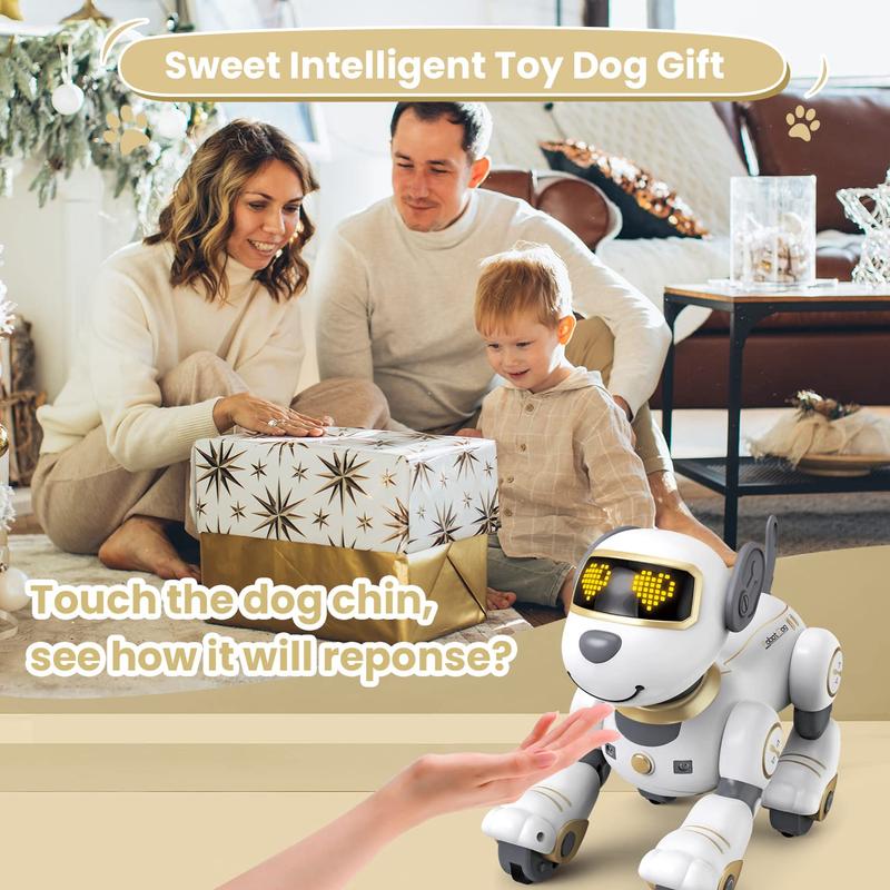 Remote control  robot dog,  robot dog children's toys,  children's toys, USB  electric remote control robot pet, programming stunt dog, fidget toys Montessori toys, children's gifts   Robot Dog Toy